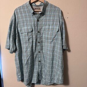 Duluth blue plaid quick dry summer button down Size XL